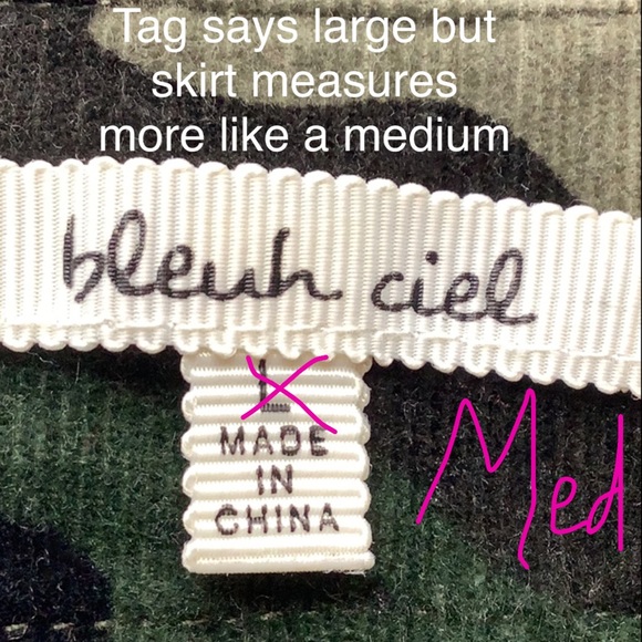 BLEUH CIEL CAMO MINI SKIRT - Picture 5 of 9